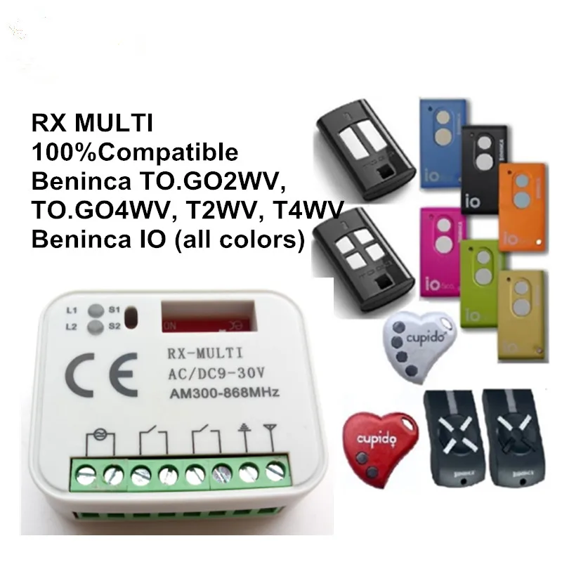 2018 Новый RX MULTI 300-900 MHZ Beninca TO GO 2WV TO. GO4WV 433 92 плавающий код пульт дистанционного