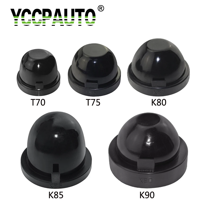 YCCPAUTO 70/75/80/85/90 мм каучук фара Пылезащитный чехол HID светодиодный фар уплотнение крышки Водонепроницаемый пыле автомобильные аксессуары 2 шт