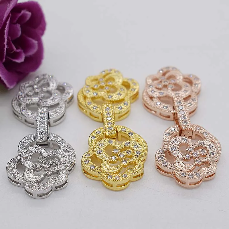 High-grade microscope zircon Diy hand-string materials rose clasp fashion long sweater chain link | Украшения и аксессуары