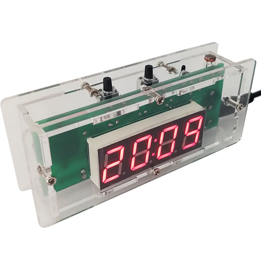 CNIKESIN DIY kit цифровые часы электронные C51 микроконтроллер светодиодный цифровой