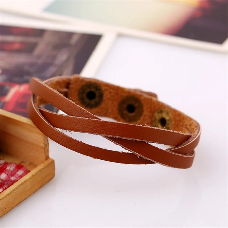 PUN punk braclet браслеты с ручной цепочкой для женщин очаровательный кожаный плетеный