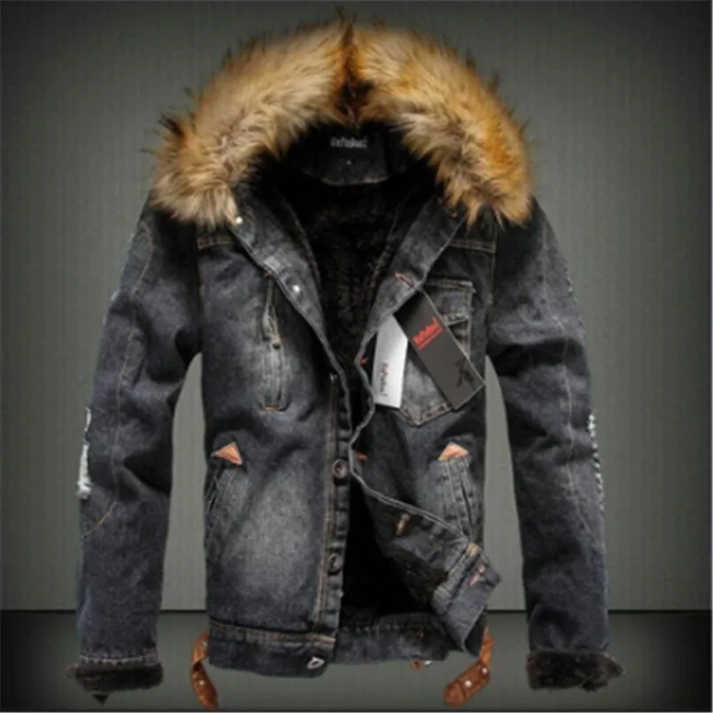 drop shipping 2020 new men jeans jacket and coats denim thick warm winter outwear S-4XL LBZ21 | Мужская одежда