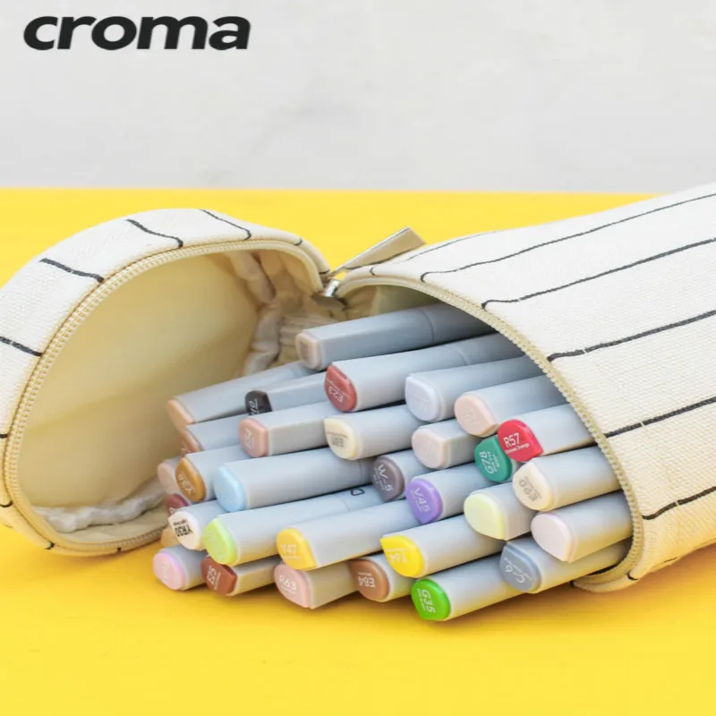Набор мягких маркеров Croma Art 12/24/36/48 цветов маркер для скетчинга двусторонние