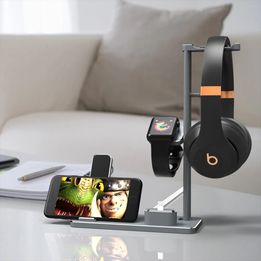 Зарядная док станция для наушников AirPods IPad Apple Watch серии 1 2 3 iPhone 10X8 7 6 6S Plus|Подставки