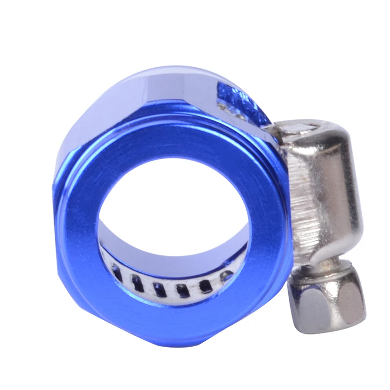 Зеркальные алюминиевые соединители для шлангов 4 шт.|an 4|4 hose clampsblue clamps |