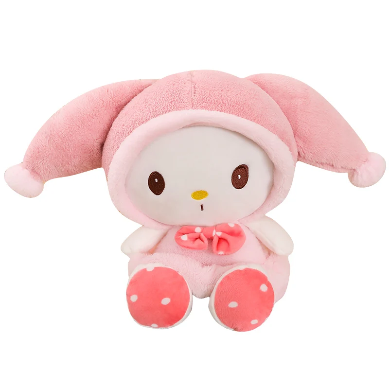 Розовый 40 см дизайн розовая шляпа My Melody милый кролик мягкие плюшевые игрушки кукла детский подарок на день рождения украшение дома - Цвет: Розовый