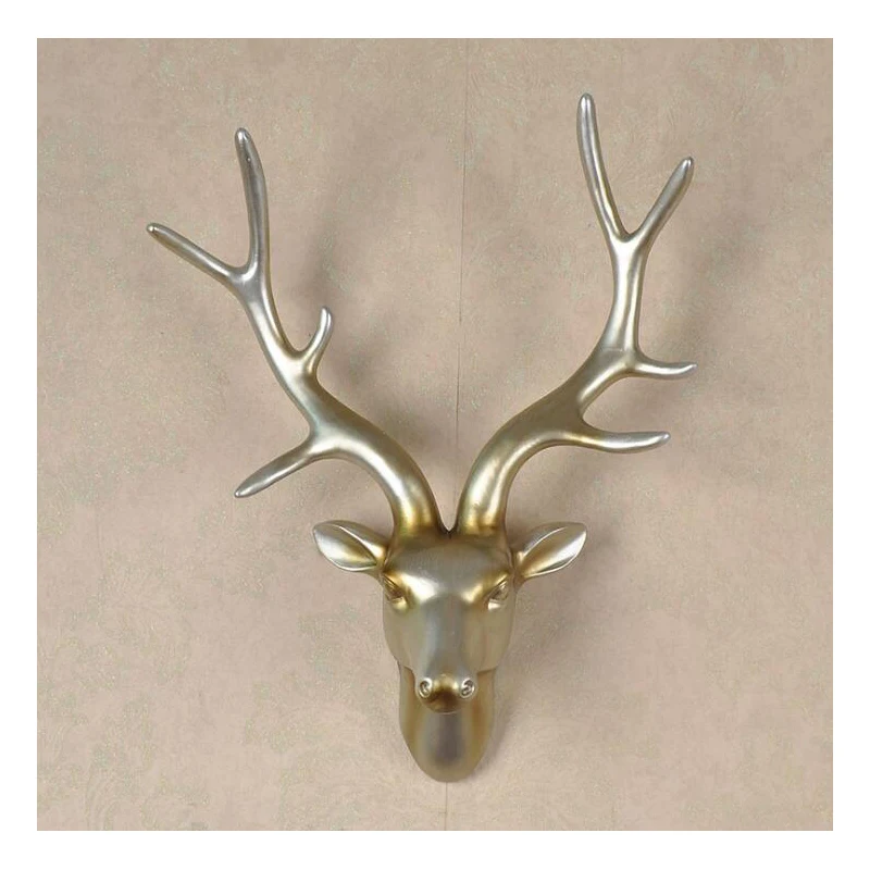 Полимерная настенная подвесная скульптура голова оленя украшения статуя фрески