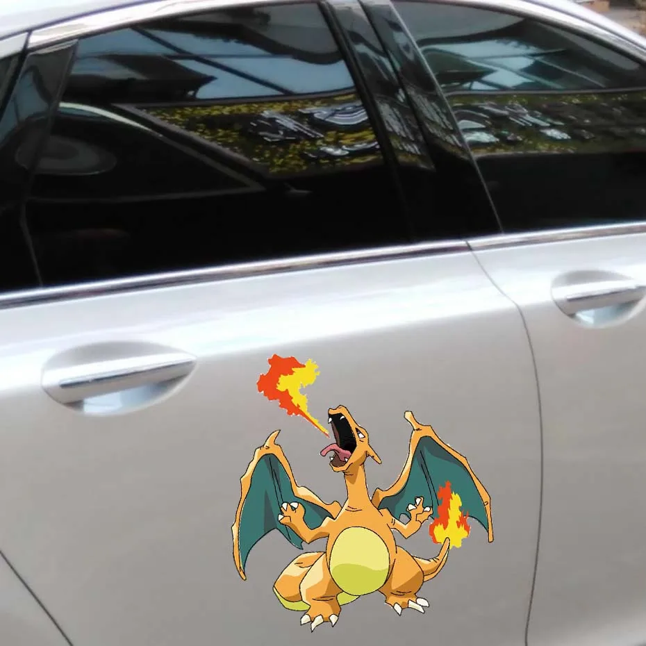 12 7 см * 13 6 Pokemon Charizard автомобильные мультипликационные наклейки креативный