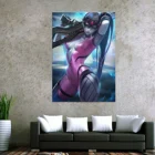 1 панель, Классическая картина Widowmaker Overwatch Game, холст с принтом для гостиной, Настенный декор, картина, плакат, оптовая продажа