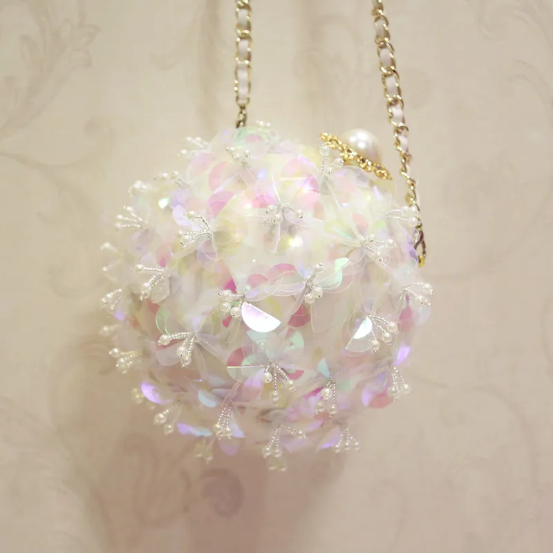 ETAILL прозрачный розовый цветок жемчуг бисером Tellurion вечерняя сумка Свадебная