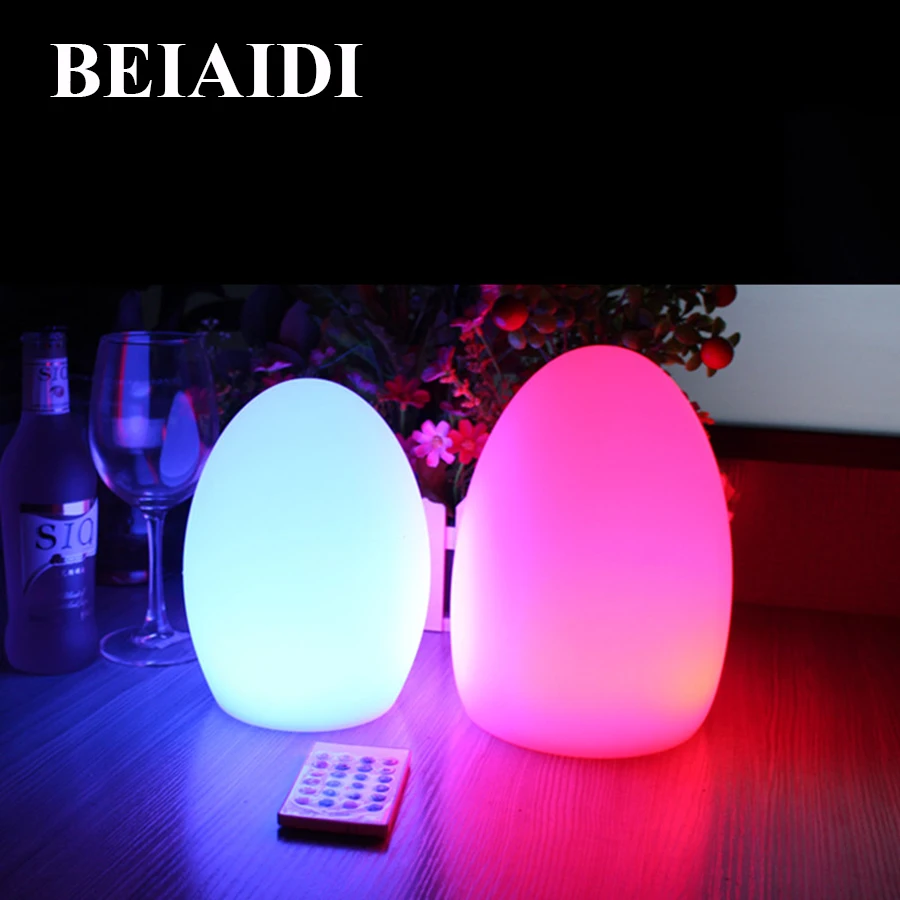 BEIAIDI 1 шт. IP68 в форме яйца светодиодный ночник с дистанционным управлением