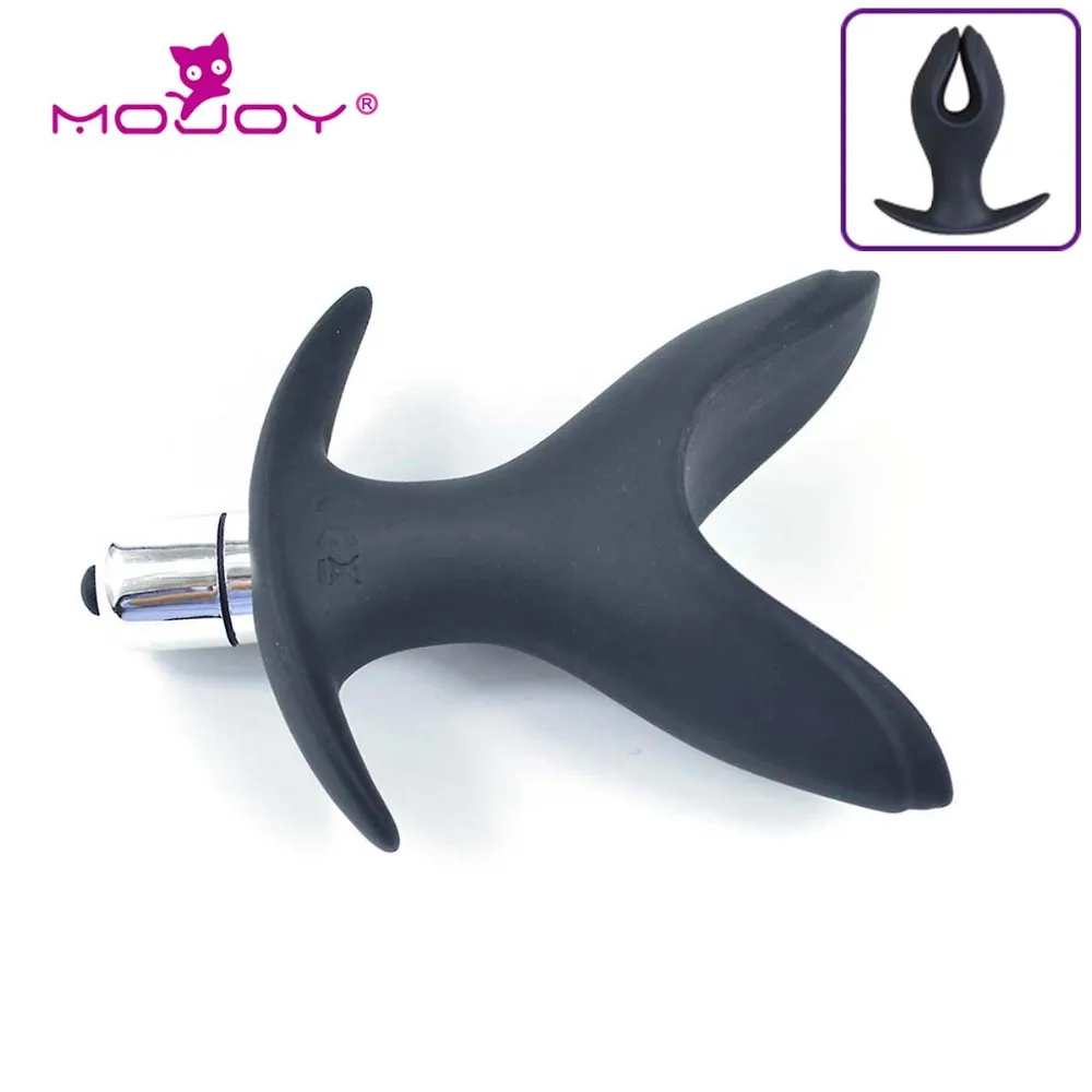 Mojoy мягкий силиконовый Водонепроницаемый анальный плагин эротики вибратор bullet