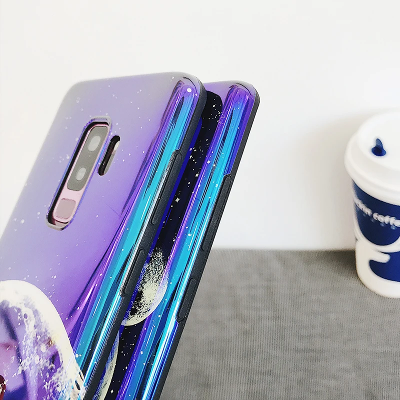 Мягкий чехол YHBBCASES для Samsung S10 Plus мультяшная мышь уши планеты луна Galaxy S8 S9 Note 8