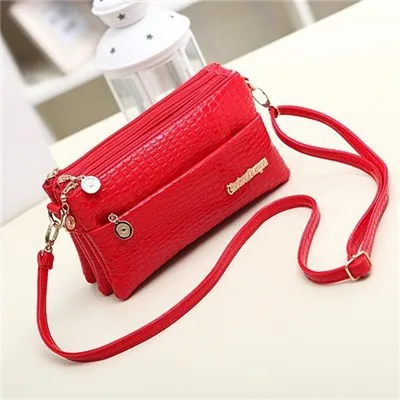 Маленькая сумка через плечо Bolsas Femininas, Сумка с узором «крокодиловая кожа», женские сумки-мессенджеры для женщин, новая черная сумка DJ20 - Цвет: Красный
