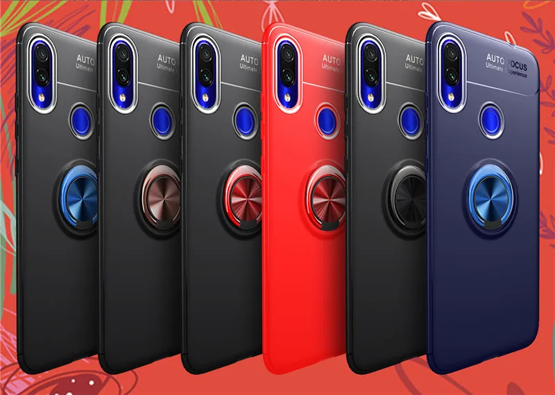 MAKAVO для samsung Galaxy A30 Чехол-кольцо держатель Матовая Мягкая силиконовая задняя крышка для samsung Galaxy A10 A20 A40 A50 чехол для телефона