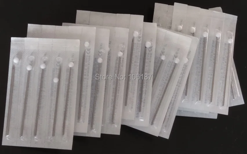 18 г стальной материал для пирсинга тела стерильный Needles100 шт одноразовый пирсинг