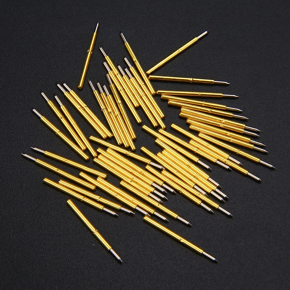 

50pcs P75-B1 Dia 1.02mm 100g Cusp Spring Pressure Spear Spring Loaded Test Probes Pogo Pins 1.02mm Length 16.54mm For Test Tool