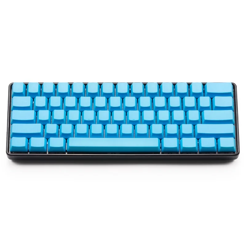 60 Blank Blue Пустой синий колпачок толстые PBT ANSI OEM 61 Ключи для DZ60 GH60 cherry mx механическая клавиатура - Цвет: 60 Blank Blue