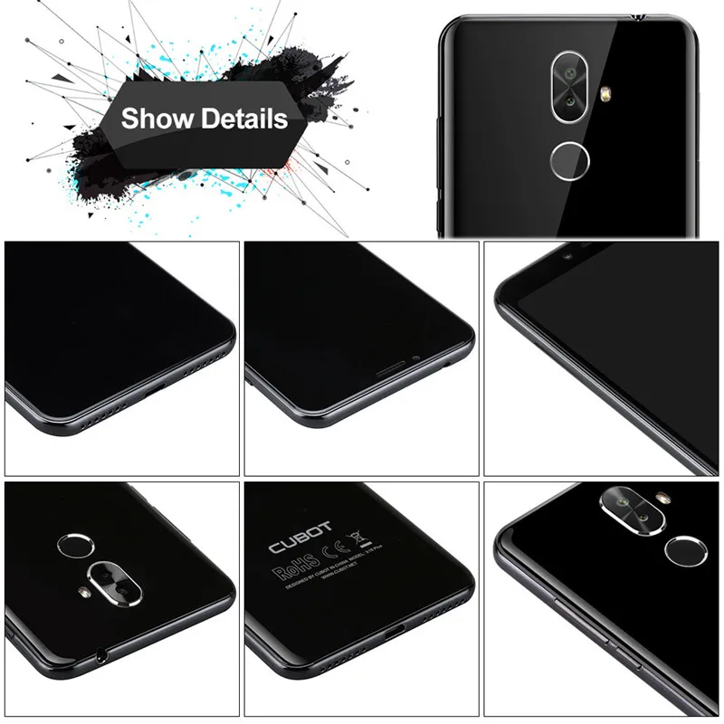 Оригинал Cubot X18 плюс 18:9 5 99 *1080 FHD + полный Экран Android 8 0 MT6750T Восьмиядерный 4 ГБ 64