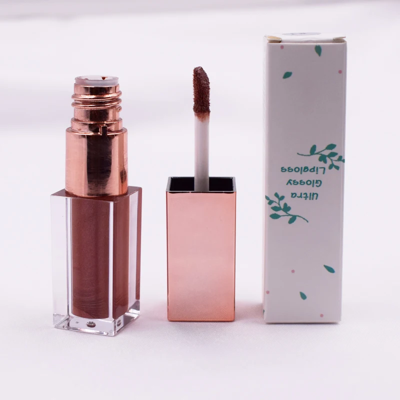 

Long Lasting 6 color liquid lip gloss no logo Shimmer Glossy Lip Gloss Lipgloss No label Nude Shiny Metallic lip gloss 24pcs