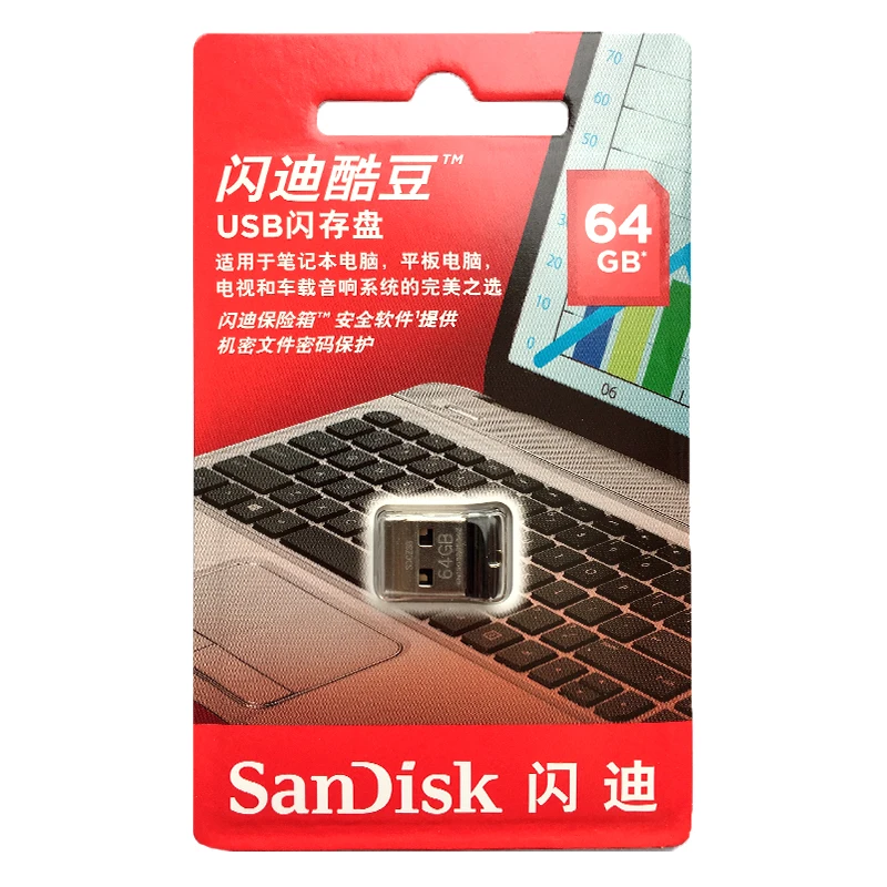 Sandisk Мини авто USB флеш накопитель 16 ГБ 32 64 ГБ|USB флэш-накопители| |