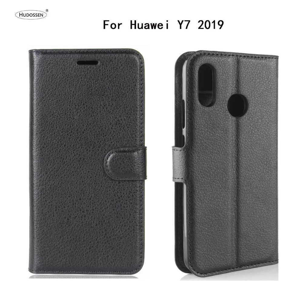 Чехол HUDOSSEN для Huawei Y7 2019 откидная Обложка на заднюю панель из искусственной кожи