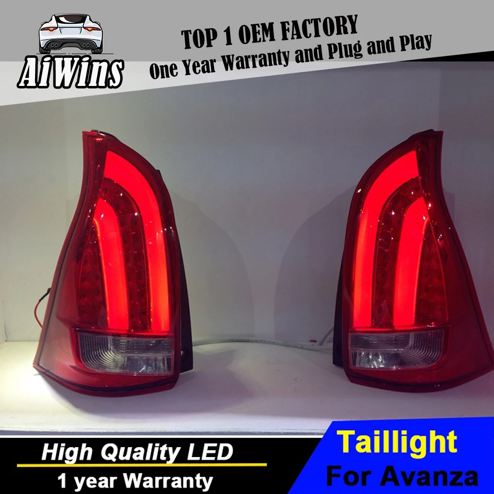 Aiwins Style LED Tail Lamp for Toyota Avanza tail lights 2012-2013 rear trunk lamp cover drl+signal+brake+reverse | Автомобили и