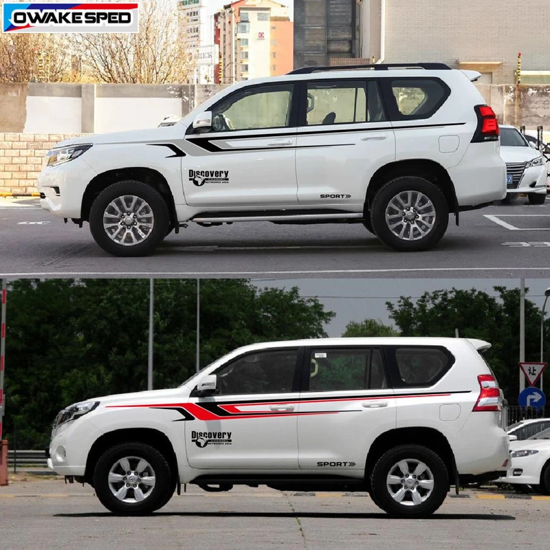 Автомобильные наклейки с картой мира Спортивная Виниловая Наклейка для Toyota Prado