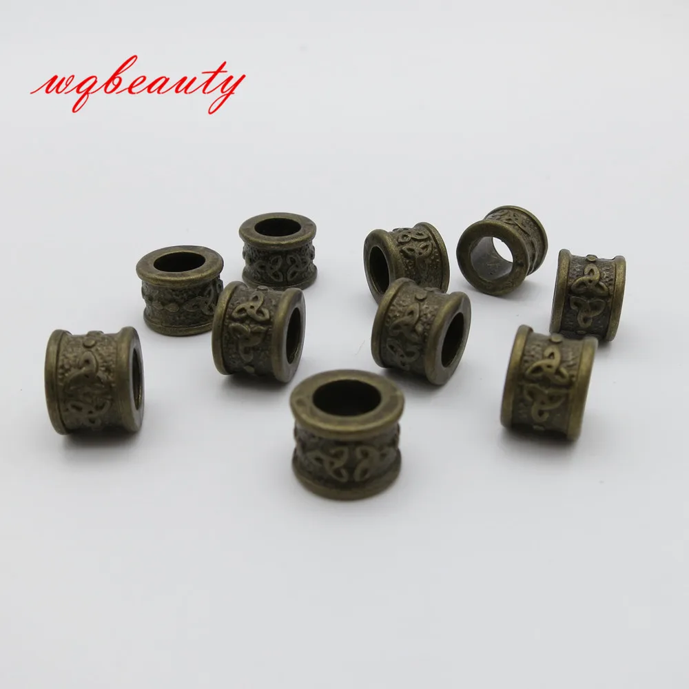 10 шт./лот античные серебряные/Золотые/Бронзовые руны викингов оплетка для волос