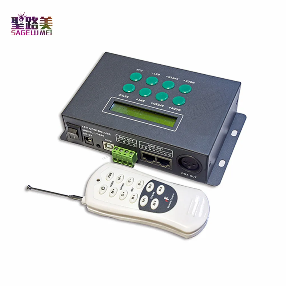 LED RGB/DMX Controller with remote 39 changes modes common receive DMX512 signal time and date function | Освещение