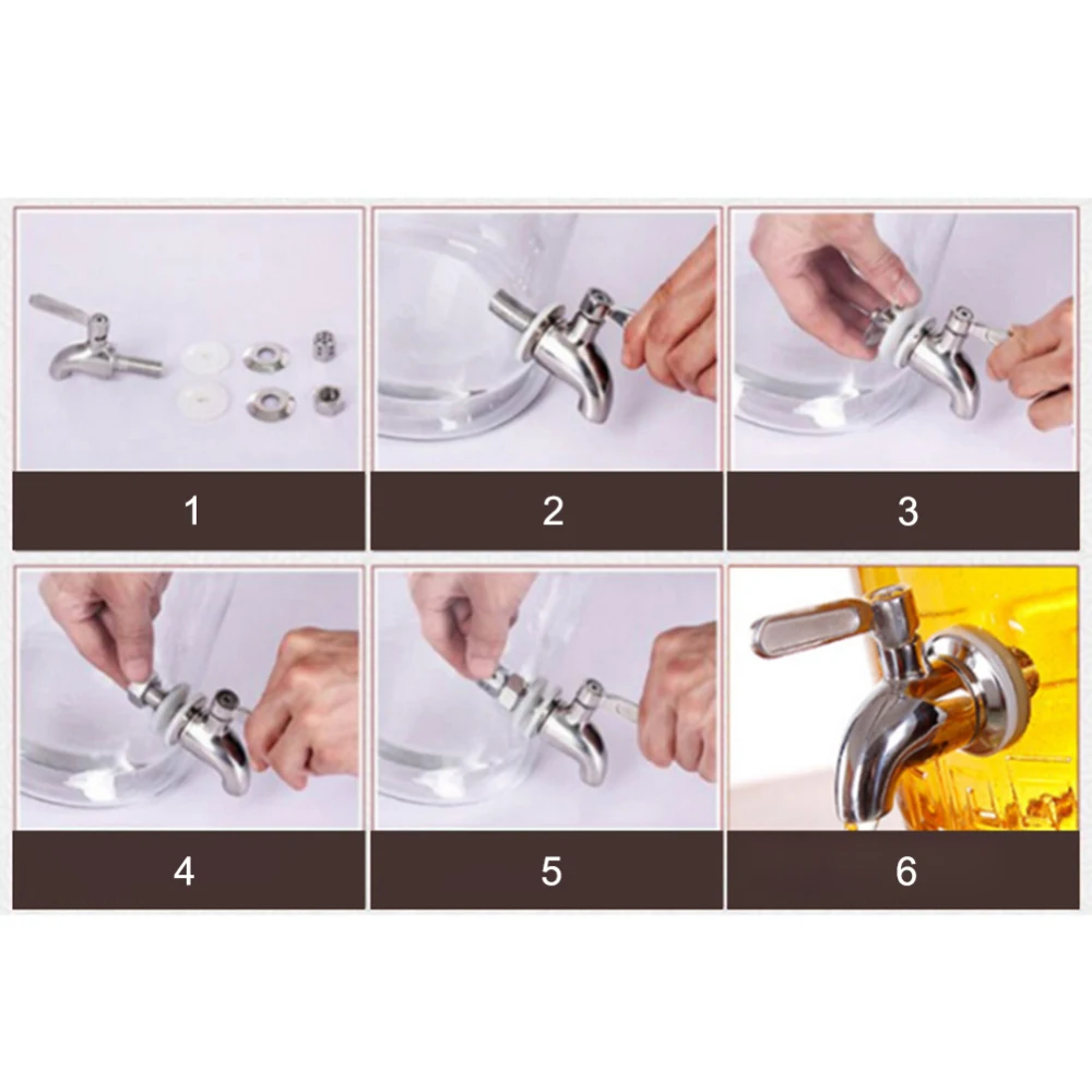 1PC Beverage Dispenser Water Mixer Tap Faucet Stainless Steel Juice Wine Beer Barrel Beverage Dispenser Bar Accessories Hot Sale