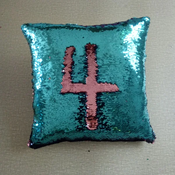 Sequin Mermaid Throw Подушка DIY двухцветная блестящая Волшебная подушка для дивана домашняя Новогодняя декоративная Cojines наволочка - Цвет: 4