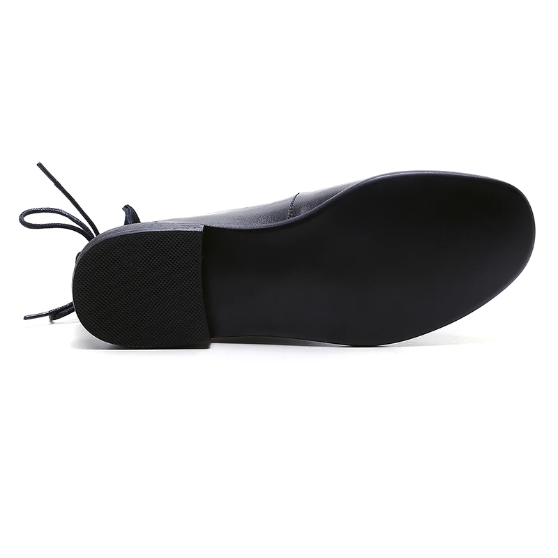2017 Women Black Shoes Slip on Woman Genuine Leather Flat Fashion Handmade Loafers Female Casual Flats | Обувь