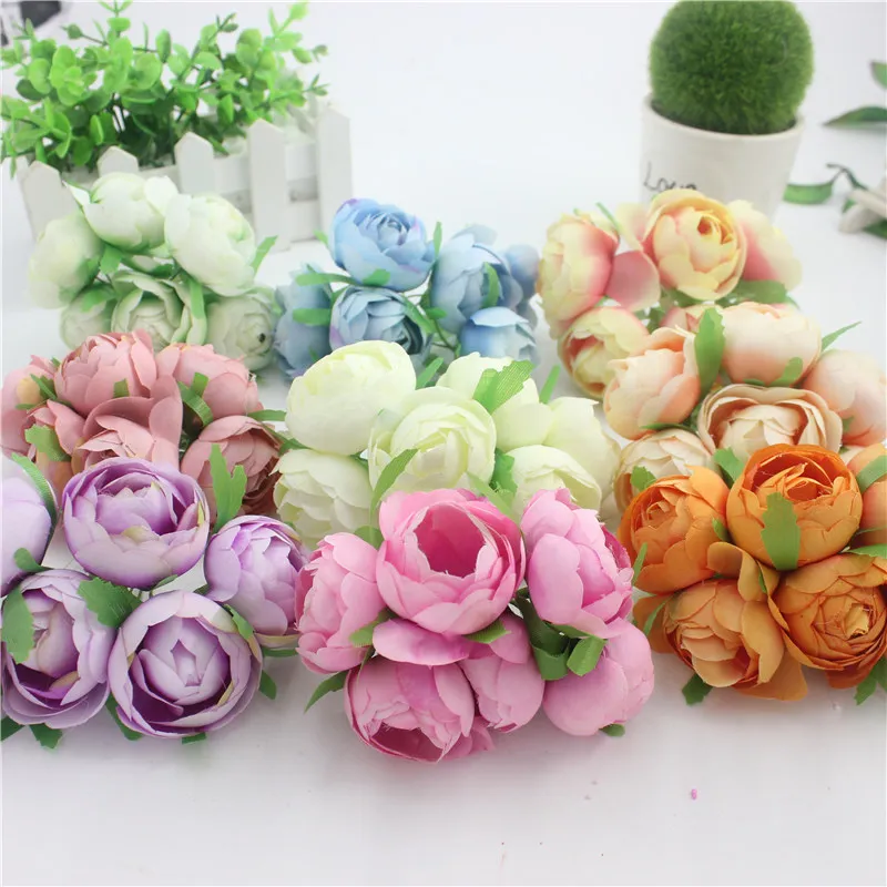 

Handicraft materials DIY bouquets of roses simulation makes New Year decoration flowers accessories 36 PCS in hand