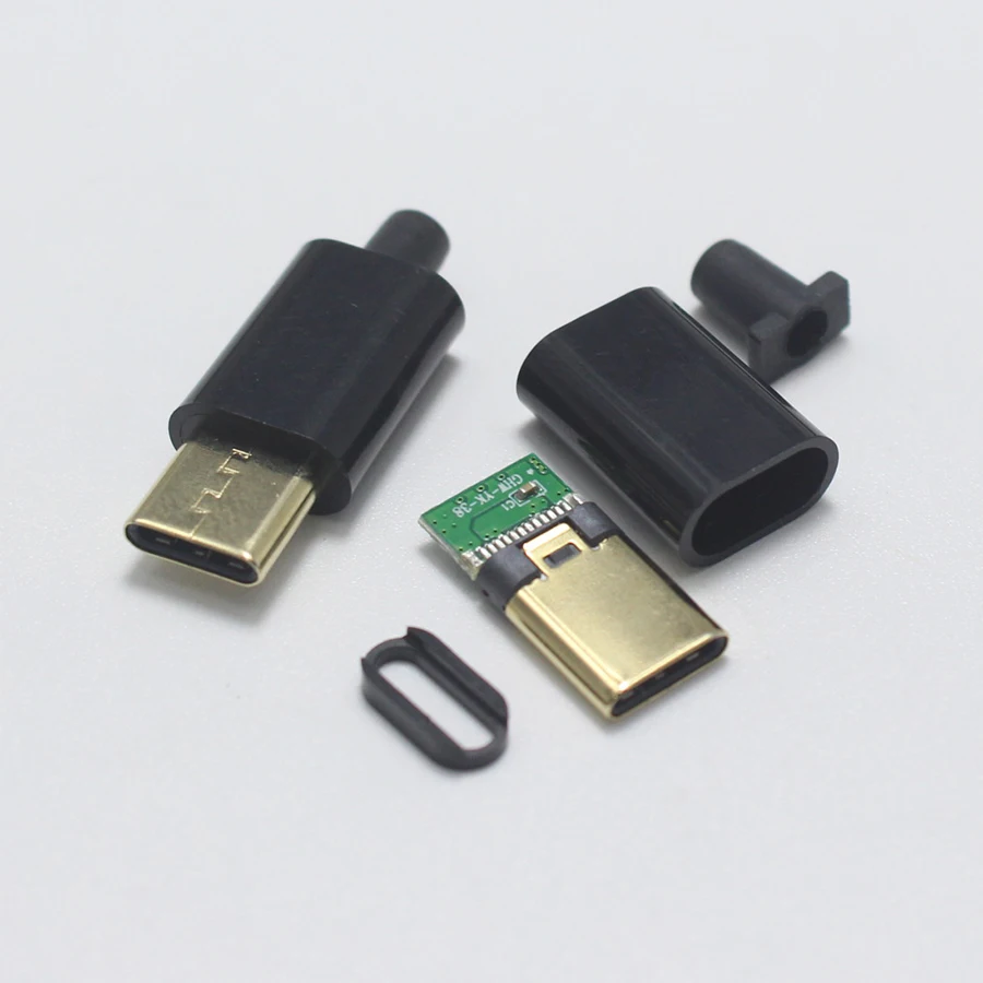 EClyxun 2 комплекта позолоченный OTG USB 3. 0 5P Type C штекер сварочного типа Φ 4 в 1 DIY ремонт