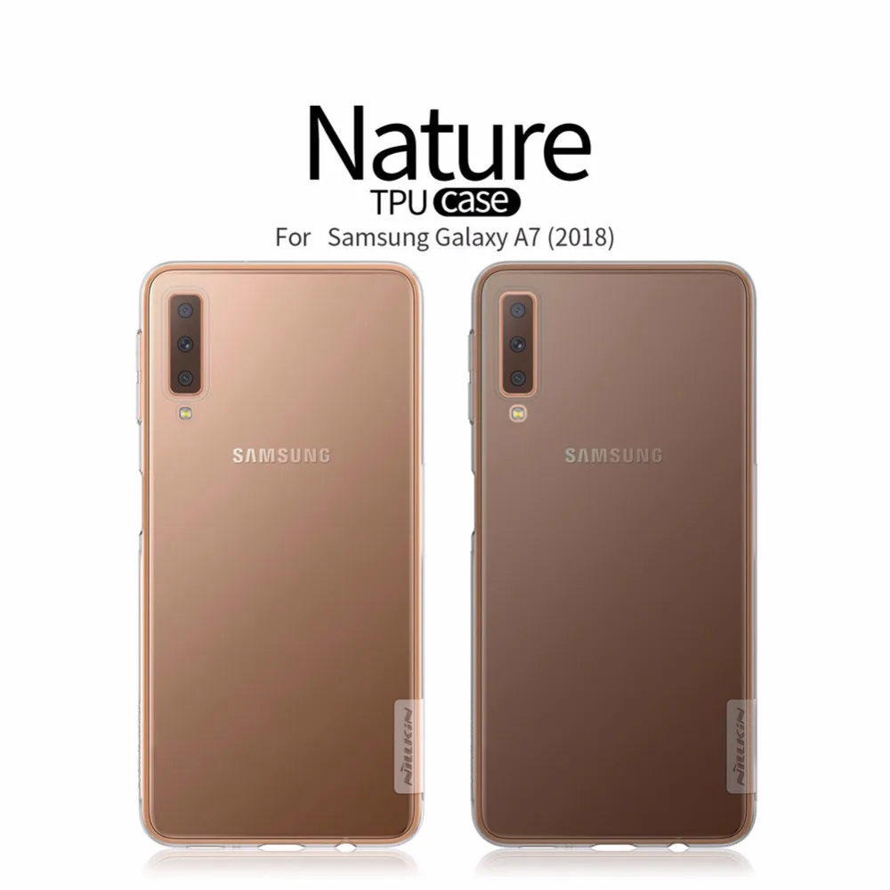 Ультратонкий силиконовый чехол для Samsung Galaxy A7 2018 Nillkin TPU 0 6 мм прозрачный