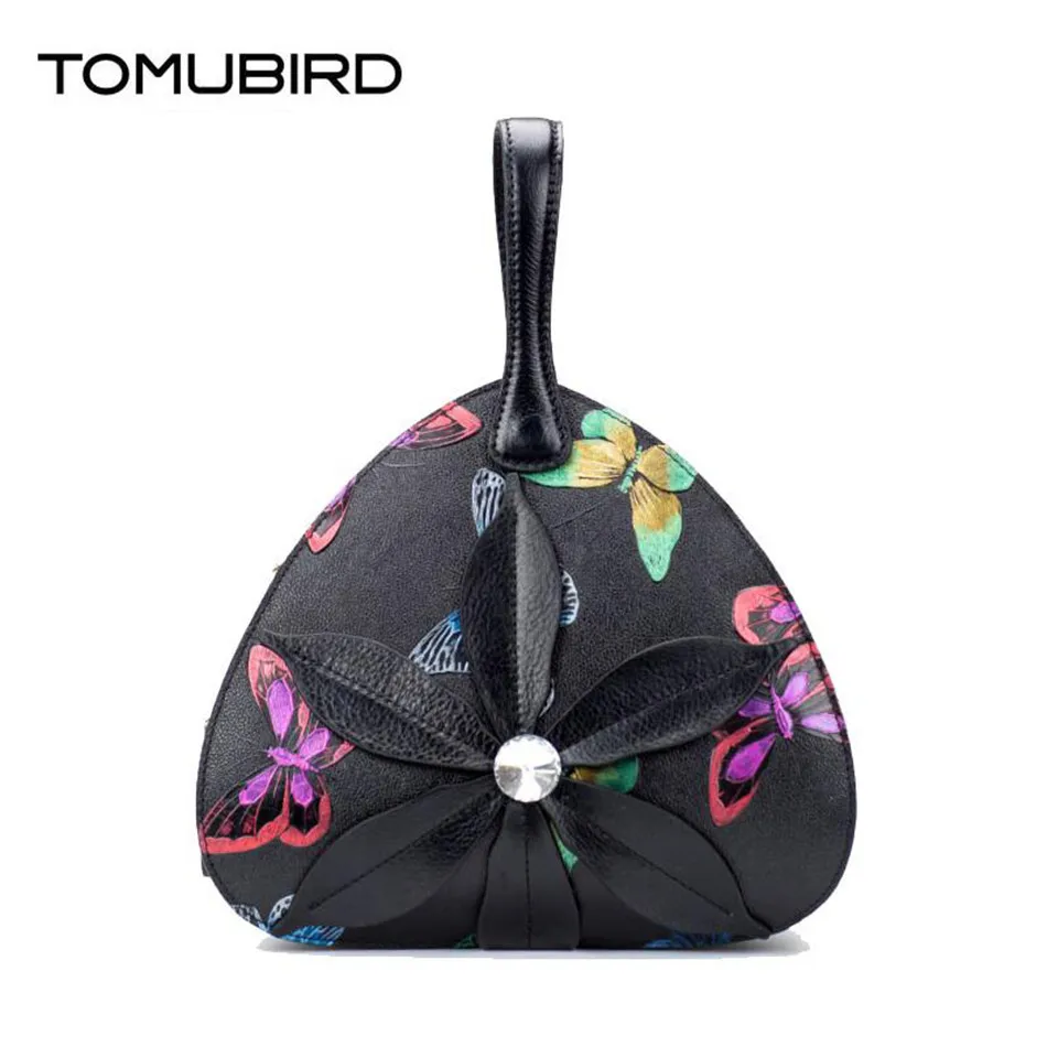 Tomubird топ-ручка сумки Для женщин главное натуральная кожа s на ремне модные цветы