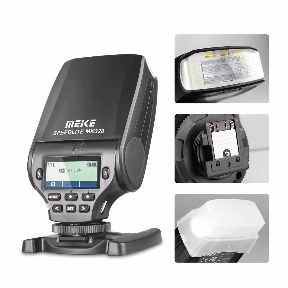 Вспышка Meike MK320S TTL Speedlite для беззеркальной камеры Sony A7 A7R A7S A7II A77II A6000 NEX 6 A58 A99 RX1 RX1R RX10