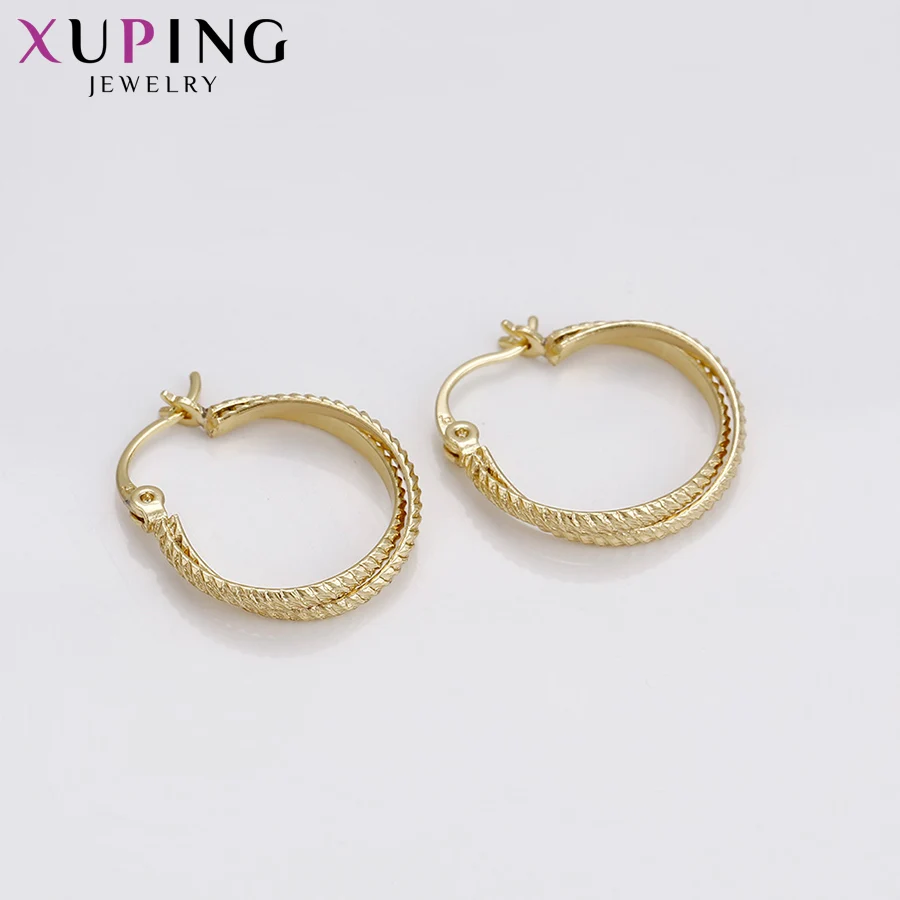 Модные серьги Xuping ювелирный светильник покрытый желтым золотом элегантный стиль