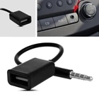 3,5 мм штекер AUX аудио разъем к USB 2,0 Женский конвертер кабель Fr Автомобильный MP3