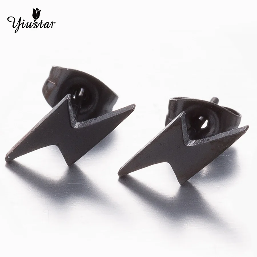 Серьги yiustar с черным освещением серьги из нержавеющей стали для женщин милые в