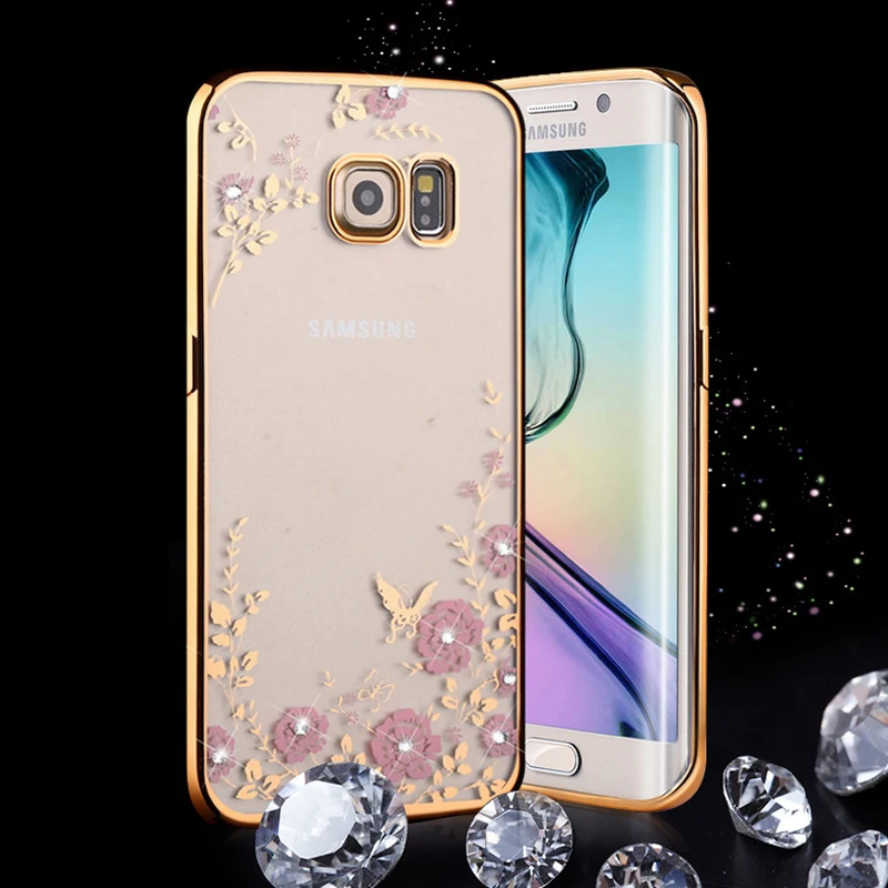 Bling Diamond Clear Case для Samsung Galaxy S7 Edge Силиконовые крышка Luxury ТПУ S 7 край Крышки Coque|case for