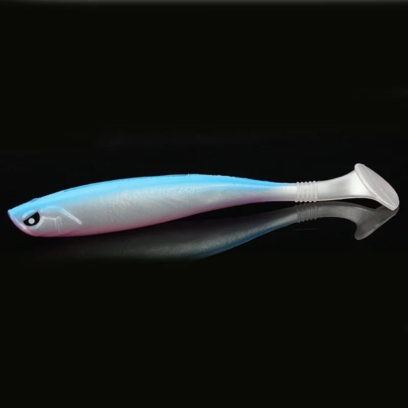 Синий 5 шт., мягкая 3D приманка для рыбалки, 10 г/12 см, Shad, пластиковая приманка для ловли окуня, щука, гольян, приманка для ловли на крючок - Цвет: Синий