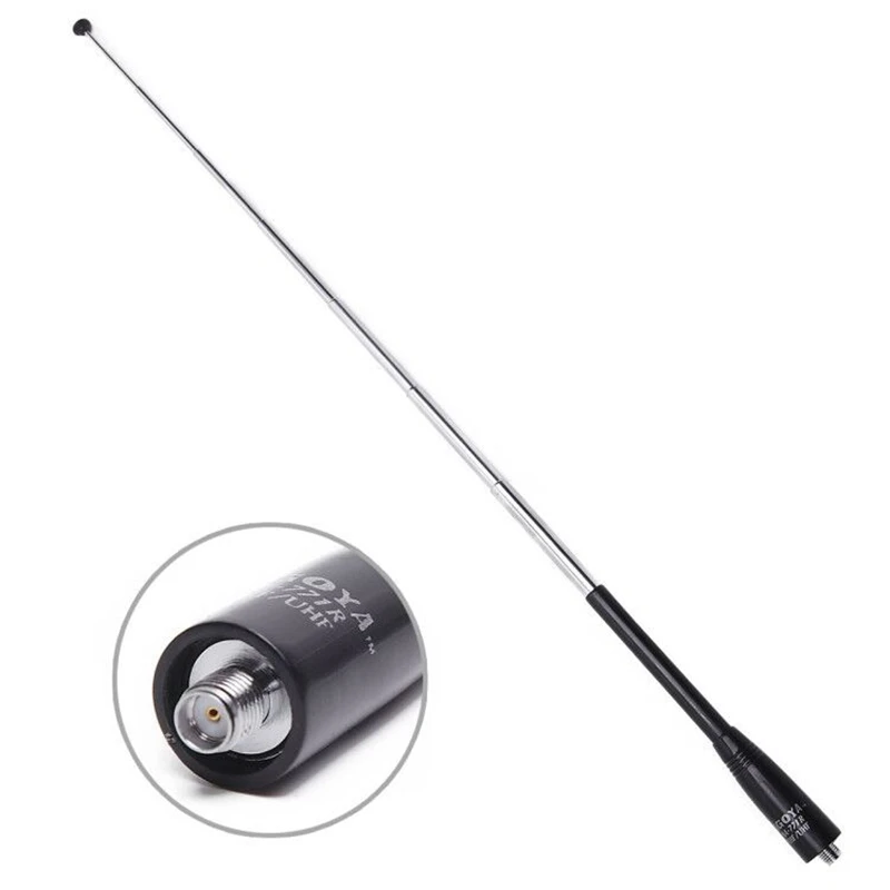 Антенна NAGOYA NA-771R телескопическая SMA-VHF/UHF двухдиапазонная антенна для Baofeng UV-5R UV-82 UV-9R плюс GT-3 иди и болтай Walkie Talkie Ham радио