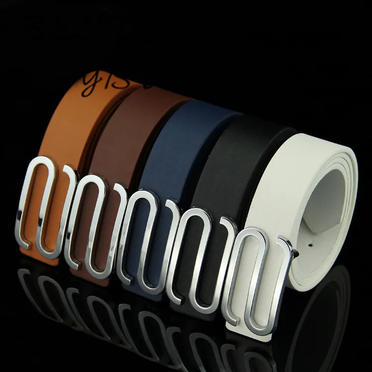 New Designer Men's High Quality Letters Belt Buckle S-type Smooth Fashion Plate Korean Explosion Models | Аксессуары для