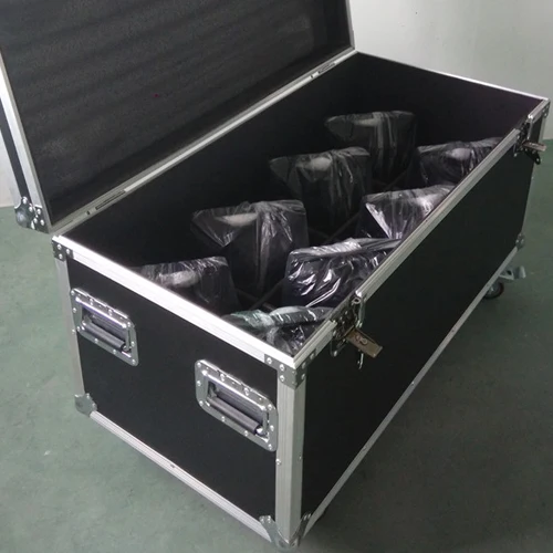 8 Ламп + 1 Кейс 18*15 Вт 5-В-1 RGBWA LED Par 64 алюминиевый Банок Свет 18x15 DMX Led Освещение Сцены
