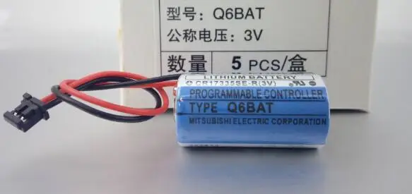Оригинальный Q6BAT CR17335SE-R CR17335 CNC 3V 1700mAh Li-Ion PLC промышленный аккумулятор с разъемом 20