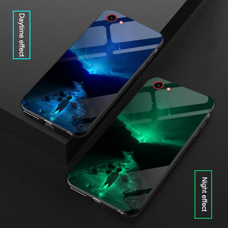 Роскошный блестящий чехол Starry night для BBK Vivo V9 Y85 / Y83 Y83A Y81 светящийся силиконовый из