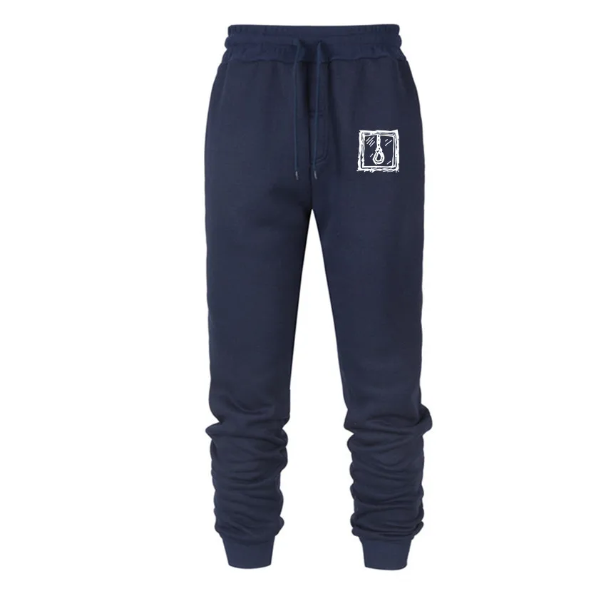 Новинка, Мужские штаны для бега с буквенным принтом, сохраняющие тепло, зимние спортивные штаны, Pantalon Homme, спортивные штаны для бодибилдинга и тренажерного зала - Цвет: 140Navyblue