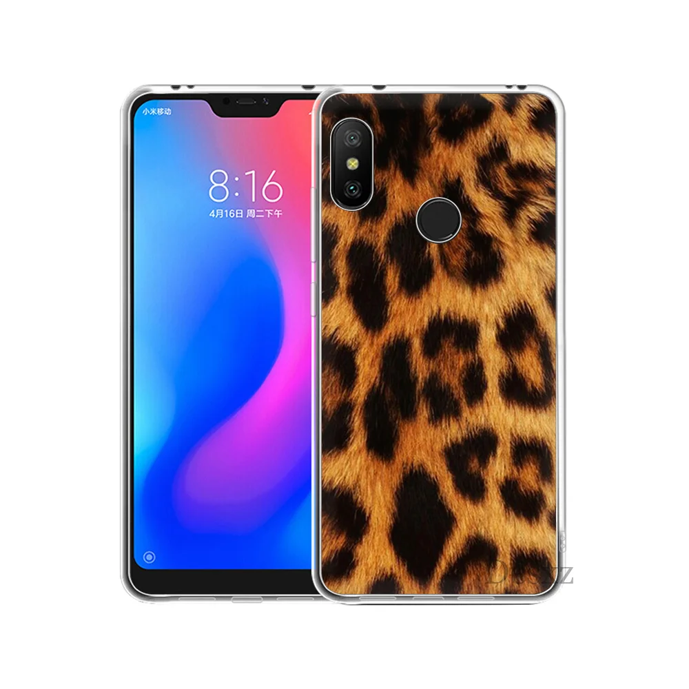 Чехол для телефона с леопардовым принтом Xiaomi Mi 6 8 Lite SE A1 A2 5X 6X Mix 2S F1 Мягкий